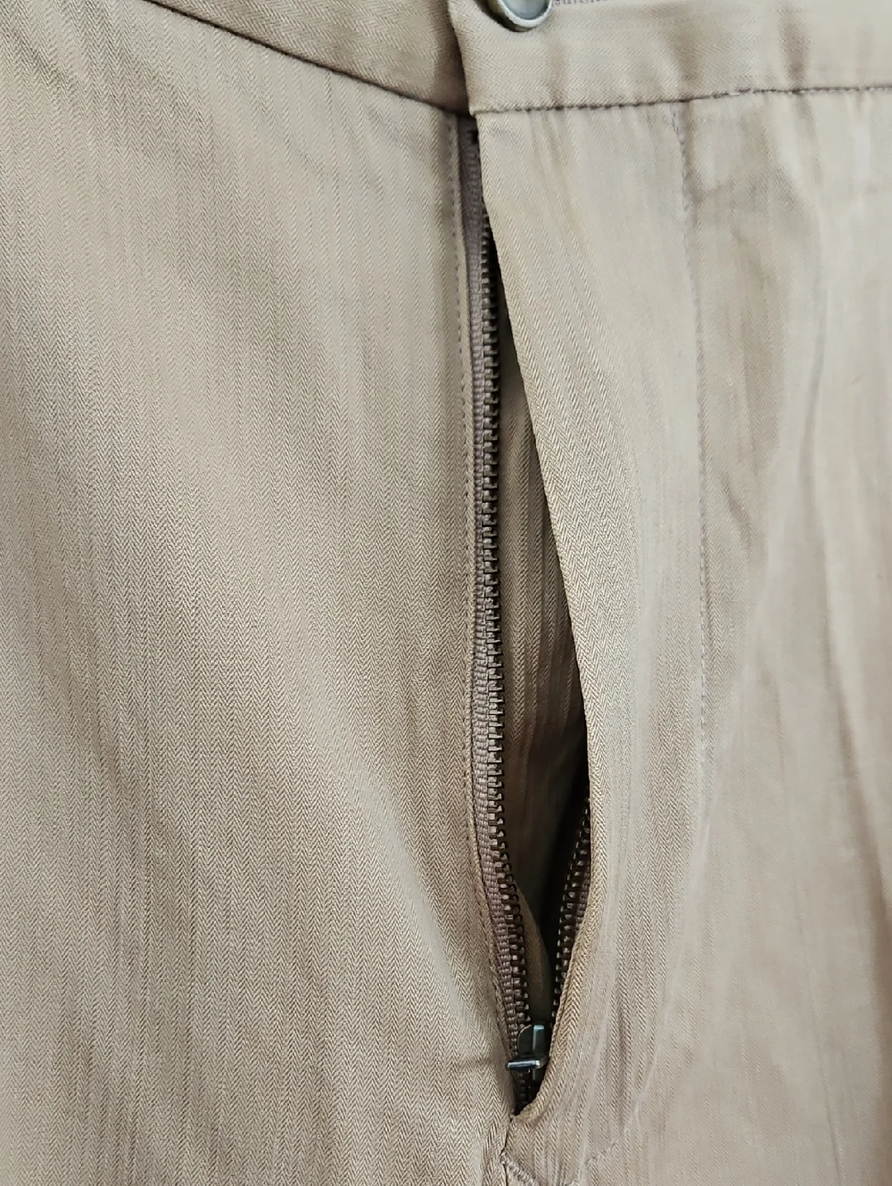 Tommy Bahama Men’s Silk & Bamboo Pleated Trousers 34x30 Tan Khaki